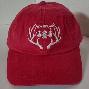 NWOT Antler & Woods Brooklyn, New York Hat Cap Adjustable Red